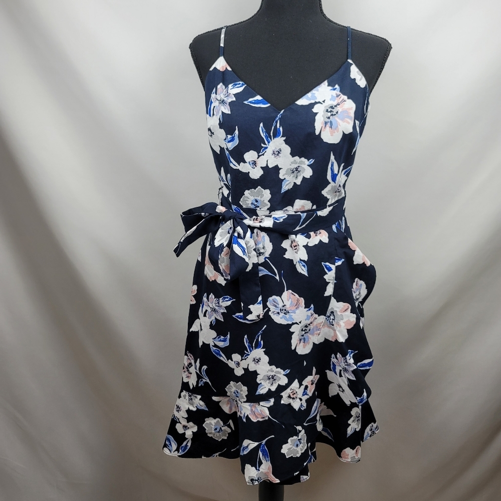 Banana Republic Navy Floral Midi Dress
